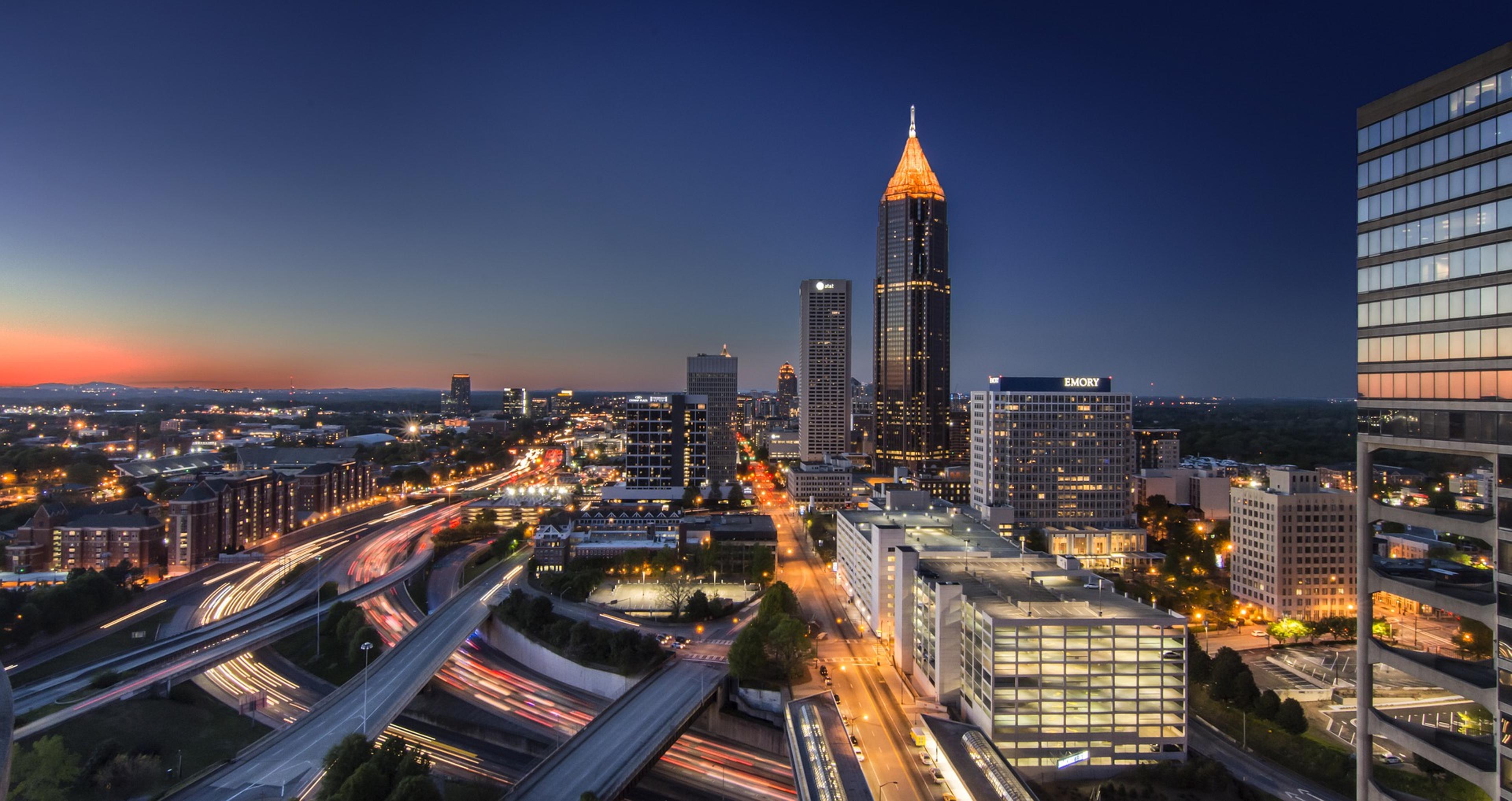 Image of Atlanta Cityscape Night-time